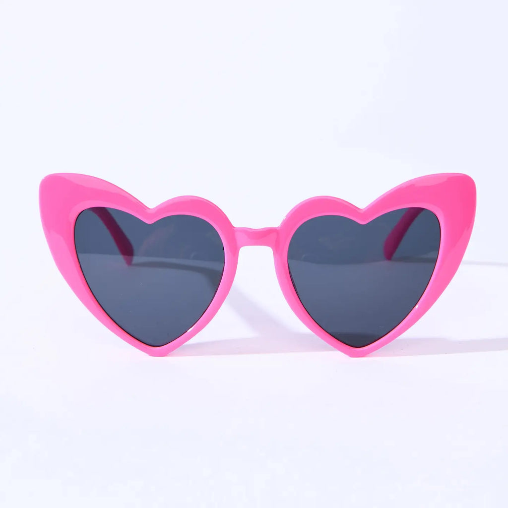 Unique Vintage Hot Pink Heart Sunglasses: One Size