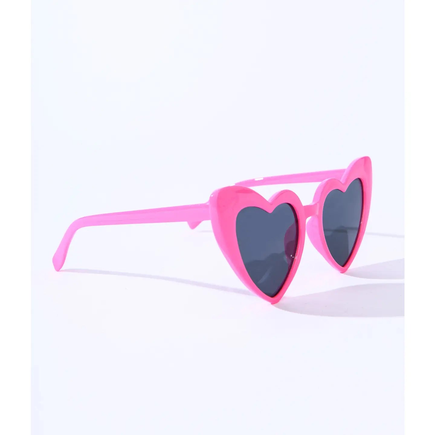 Unique Vintage Hot Pink Heart Sunglasses: One Size