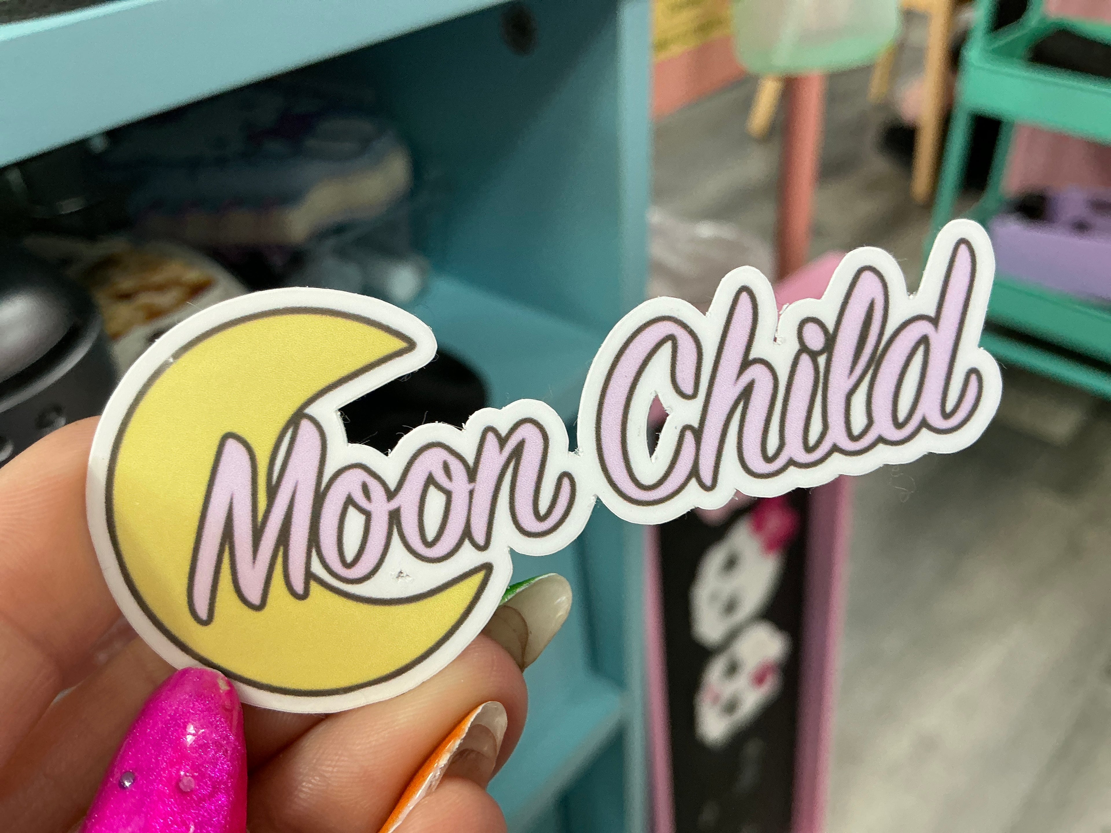 Moon Child Sticker - Witch Aesthetic - WeatherProof: No