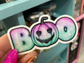 Pastel Goth Halloween Boo Sticker - WeatherProof: No