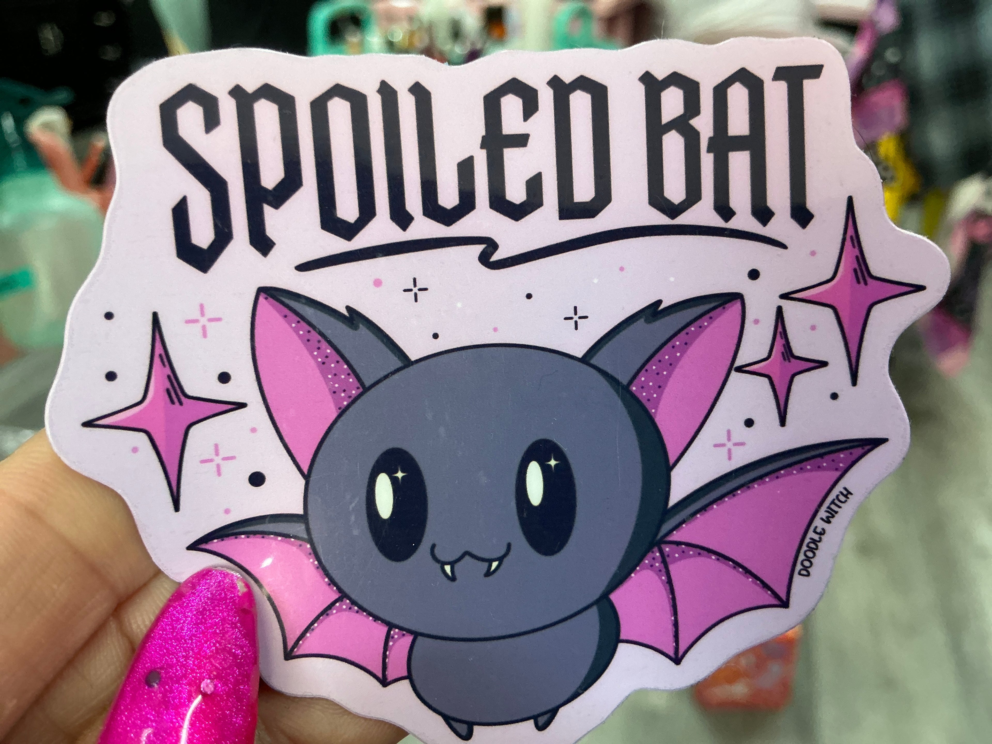Spoiled Brat Bat Sticker, Bat Sticker, Spooky Sticker: 2.5 x 2