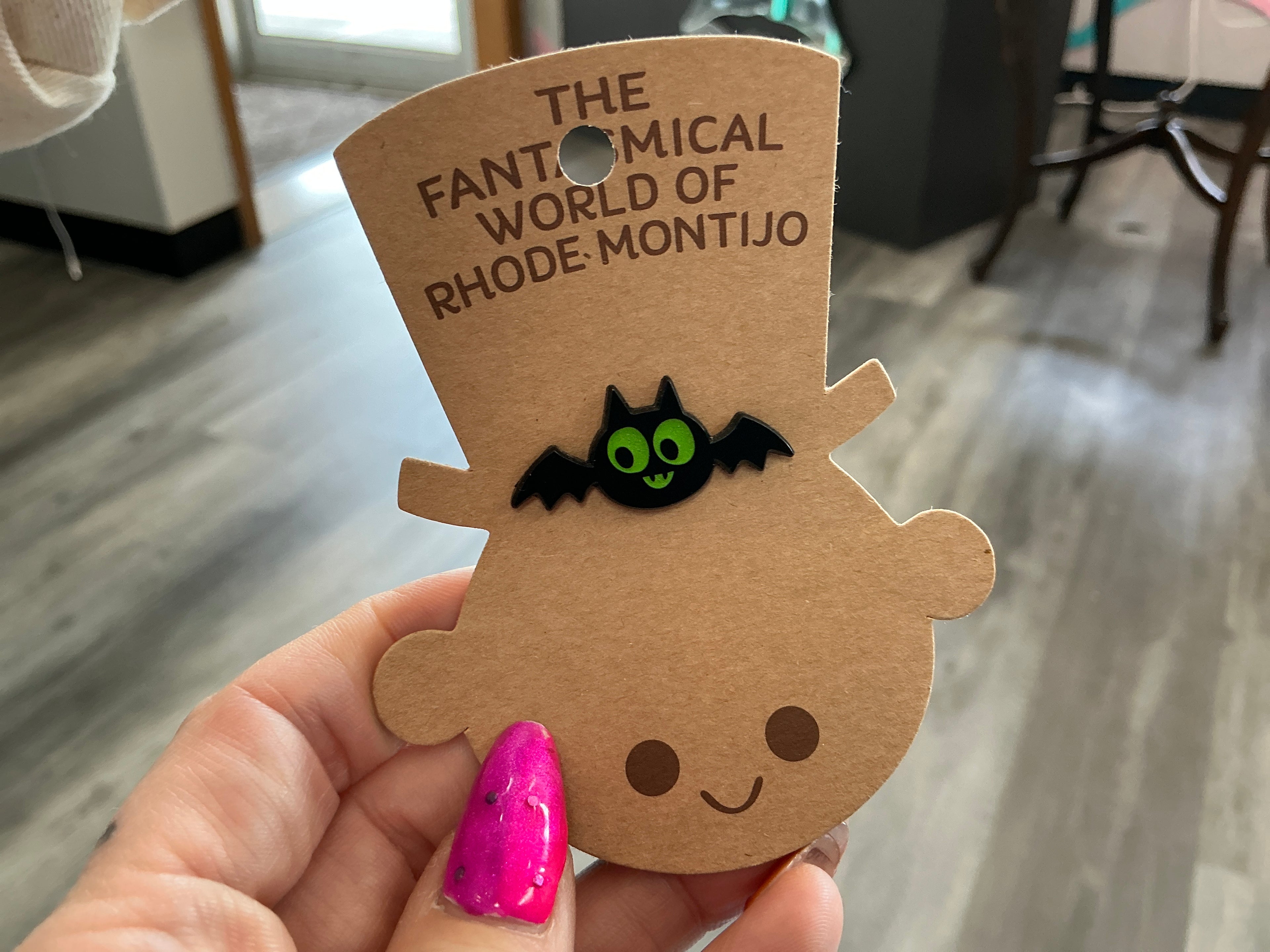 New! Enamel Pin: BAT - Green Color Way