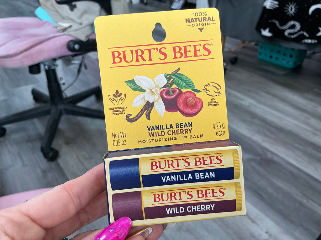 Vanilla Bean & Wild Cherry Lip Balm Twin Pack Blister Box