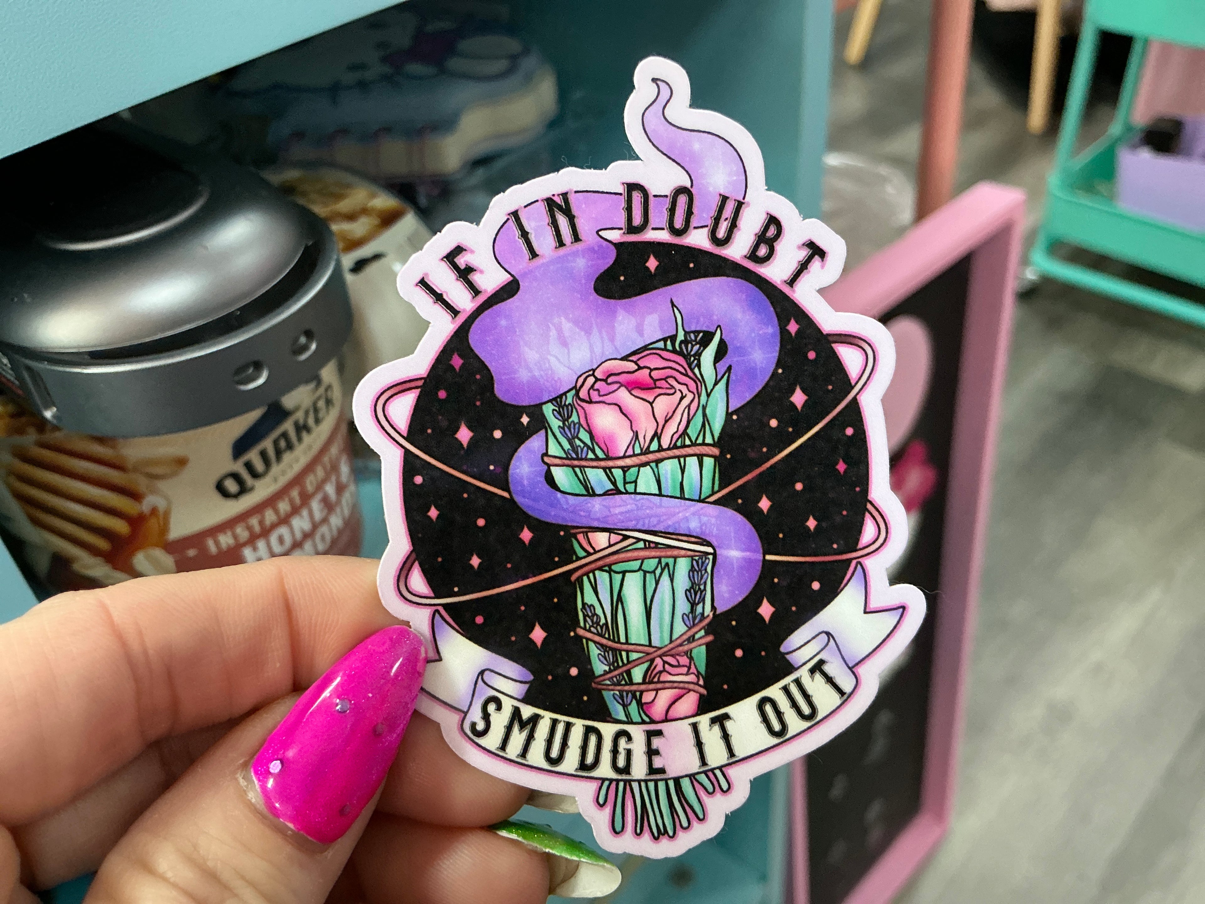 Pastel Goth Witch Aesthetic Sage Sticker - WeatherProof: No