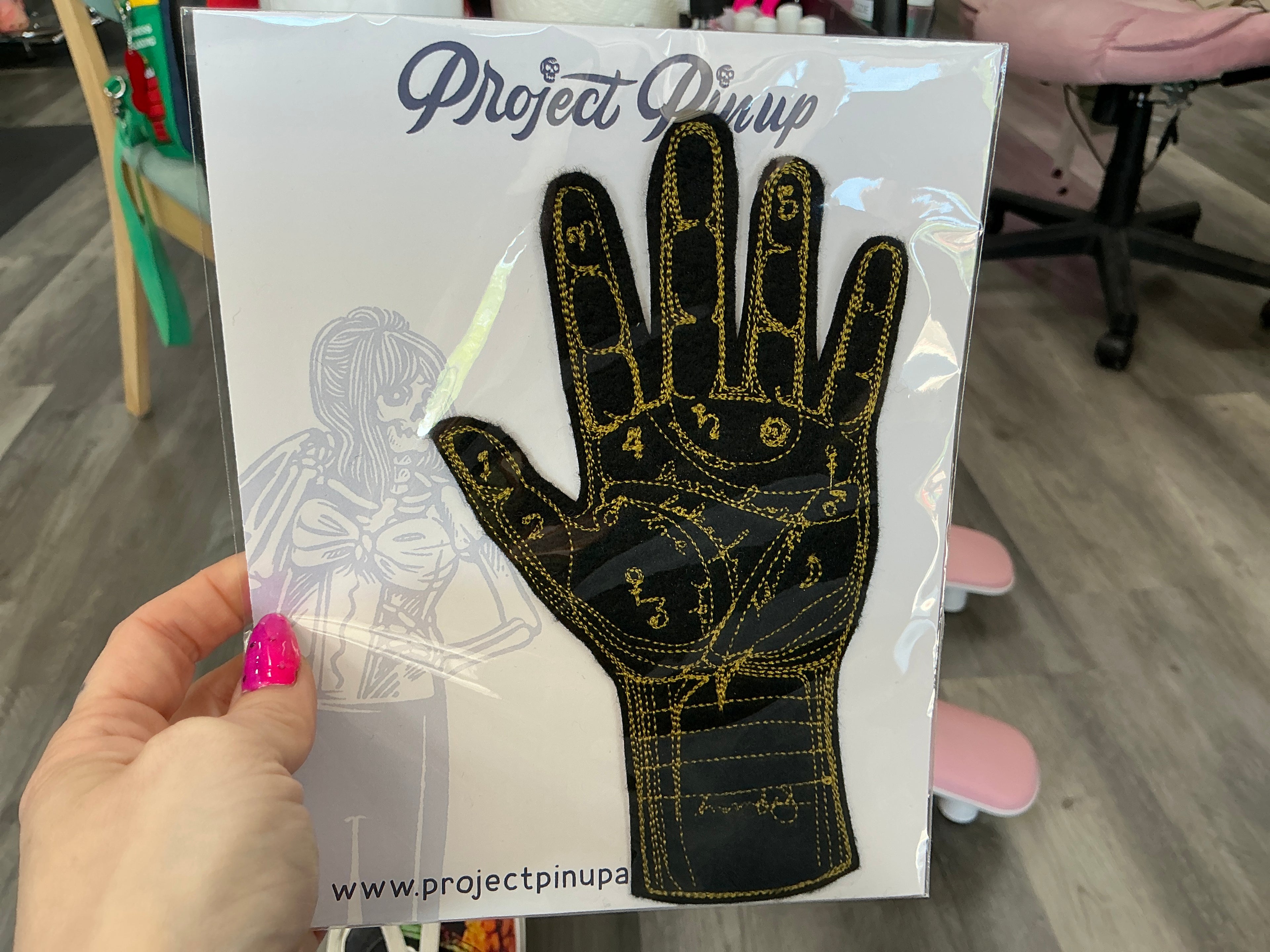 Palmistry Hand Embroidered Iron On Patch