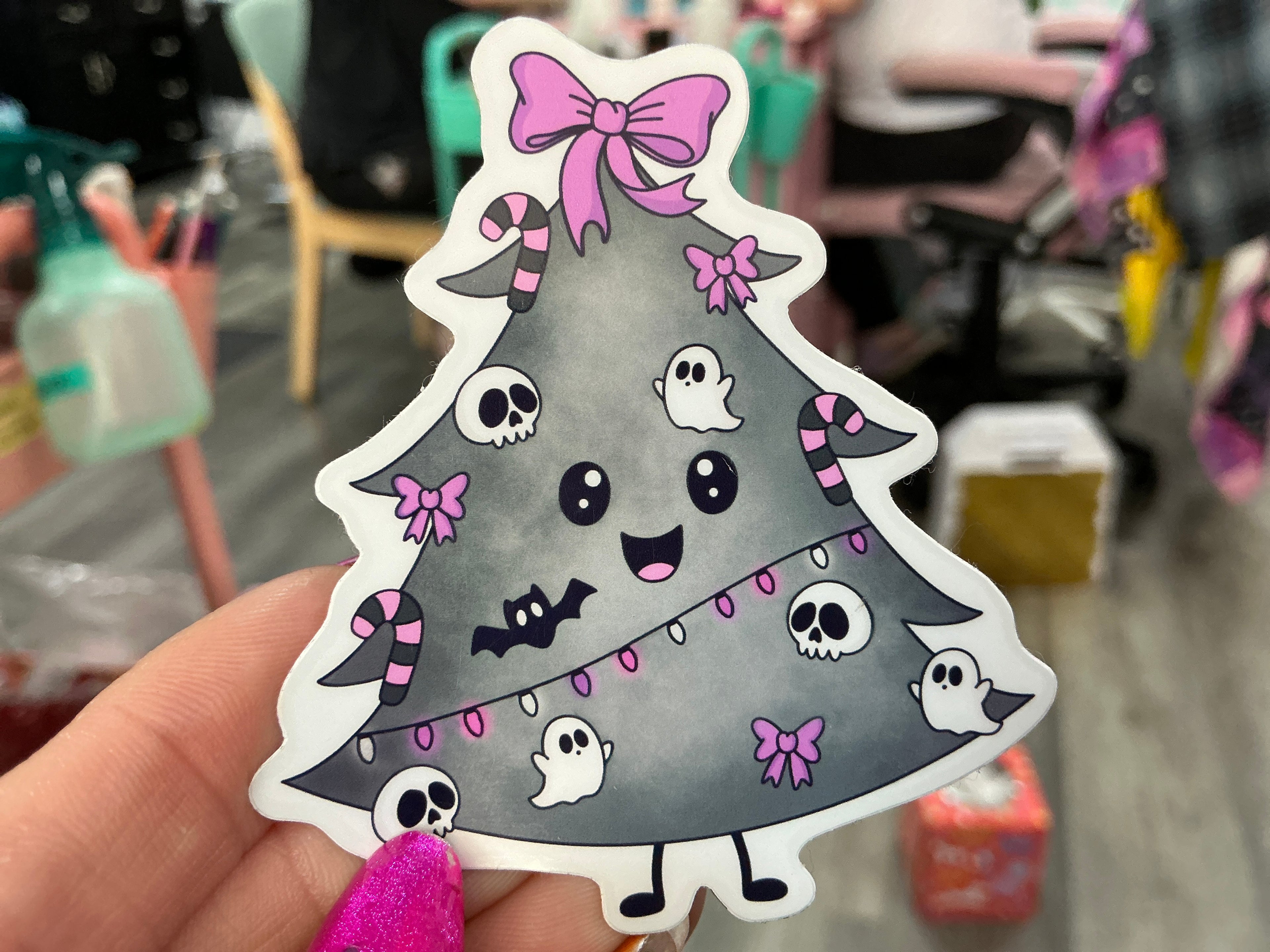 Halloween Christmas Tree Sticker: 2.2 x 2.5