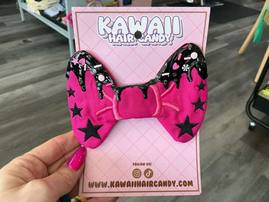 Decoden Rebel  Pastel Punk Hair Accessory – Cute Goth Bow