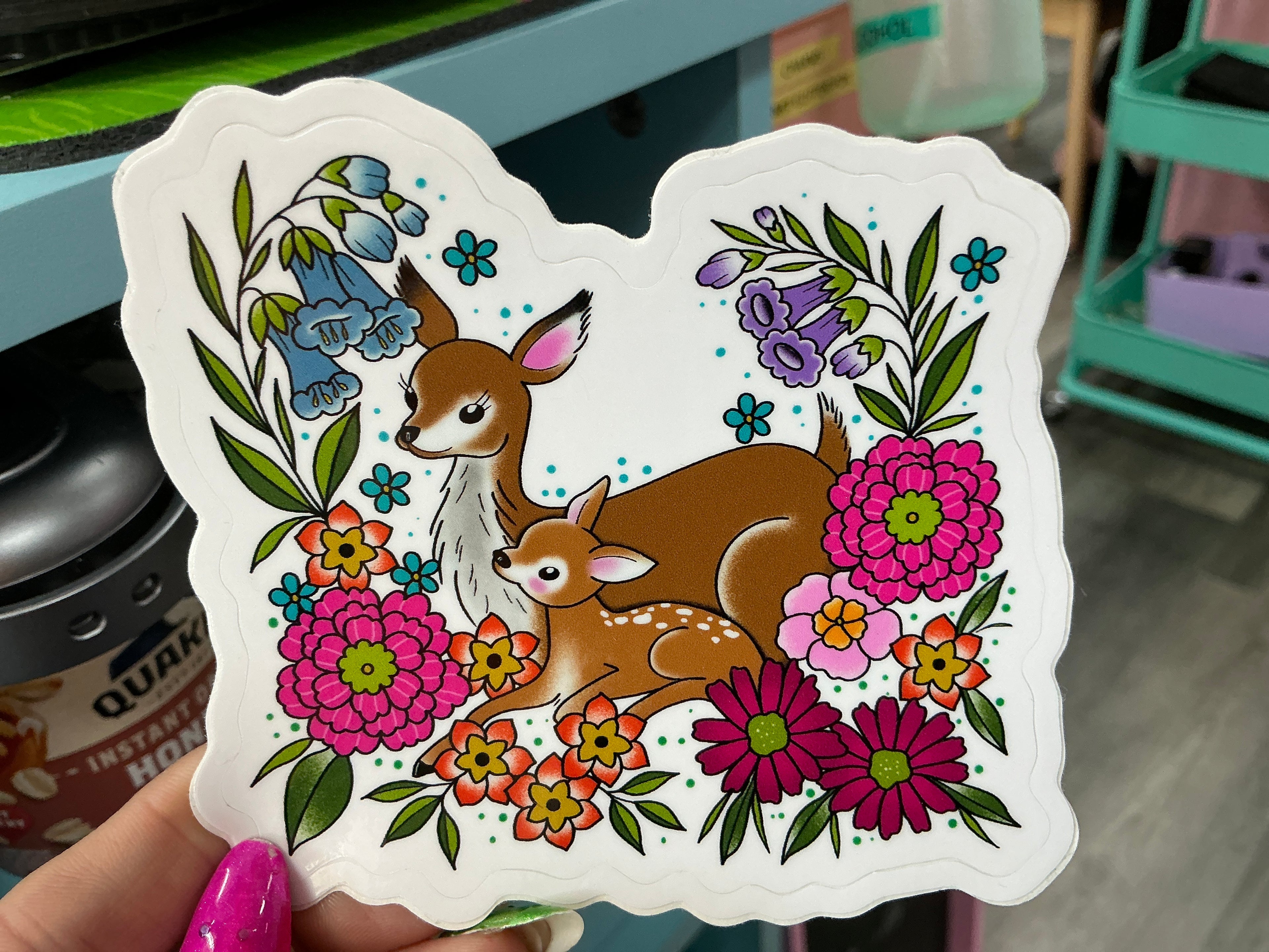 3 Inch Sticker Deer and Fawn