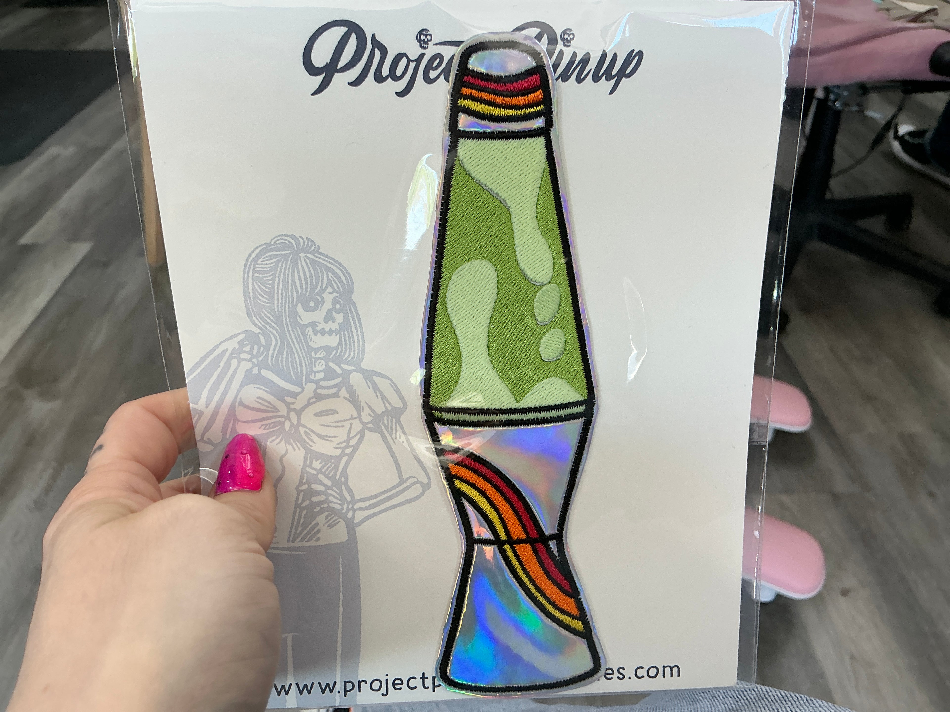 Large Lava Lamp Glow in the Dark Holographic Patch