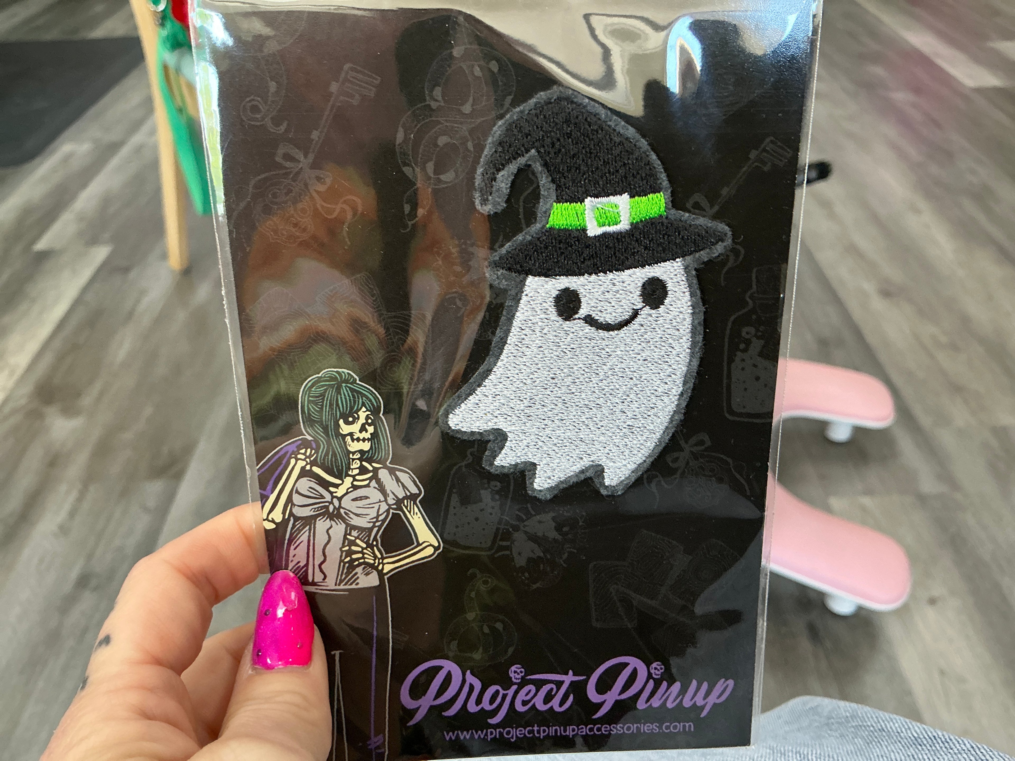 Cute Ghost Witch Iron On Embroidered Patch