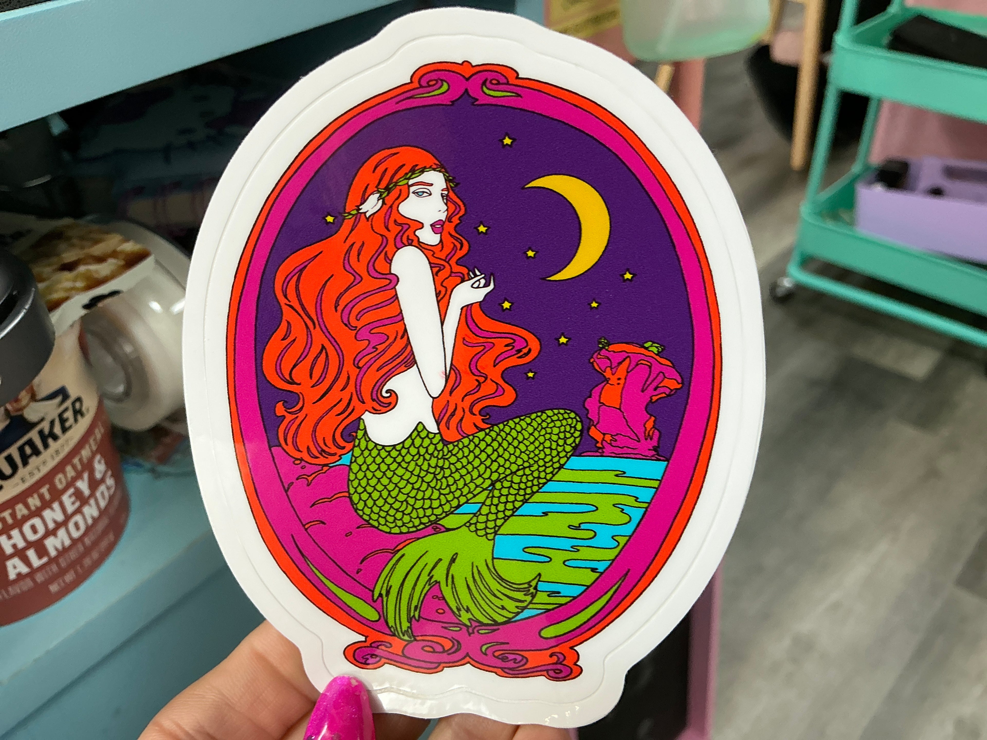 Stay Wild Moon Child Mermaid STICKER 3 Inch